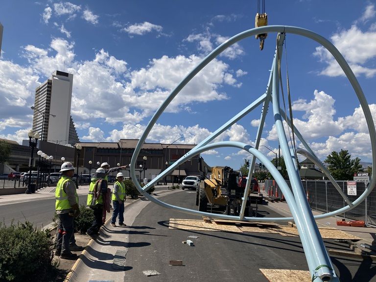 Nuggets Event Center erection picture